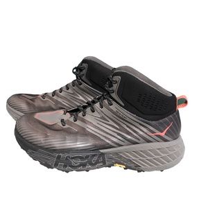 Hoka One One Men’s Speedgoat Mid 2 GTX, Hiking Shoes Gray Black High Top Boot